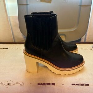 Mi.iM Black and Cream Heeled Boots